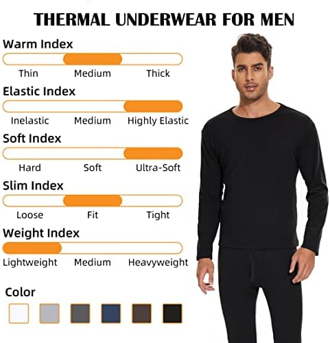 Američki trendovi toplotne donje rublje za muškarce, duge johne za muškarce Termalno donje rublje postavljao je topli lagani mekani sloj