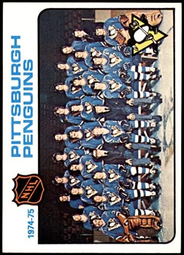 1975 TOPPS 93 PENGUINS tima za kontrolu tima Pittsburgh Penguins NM Penguins