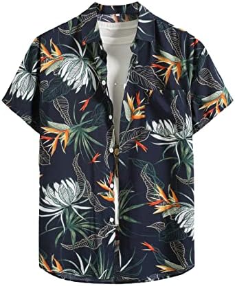 Gorglitter muške havajske majice niz košulju tropskog tiska na plaži kratkih rukava
