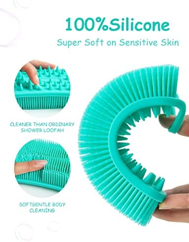 2 pakovanje silikona piling pilinga silikonska vlasića masažer šampon četkica za body cloribbers za upotrebu
