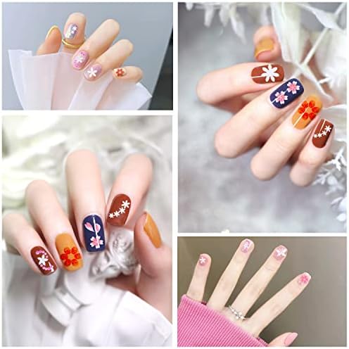 Naljepnice za nokte za žene i djecu djevojčice-10 listova 3D samoljepljivi slatki DIY Nail Art ukras Set uključujući cvijeće ljetne naljepnice za nokte naljepnice za žene djevojčice