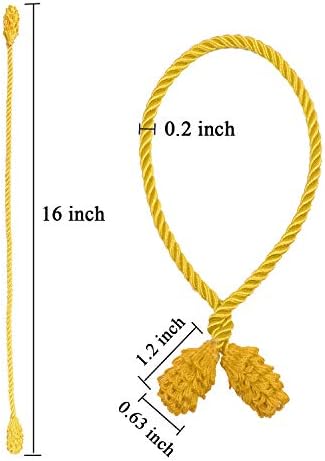 Cooraby 8 komada žuta ukrasna vijenca kravate Garland Fleksibilne kravate za uređenje odmora Božićno zanat