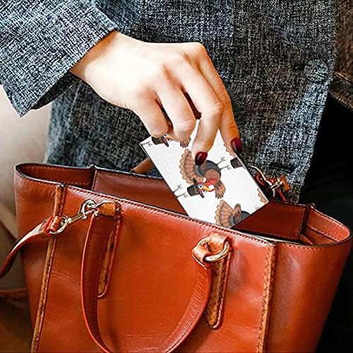 Thanksgiving Turska držač vizitkarte za žene i muškarce torbica za držač vizitkarte sa kožnom ličnom