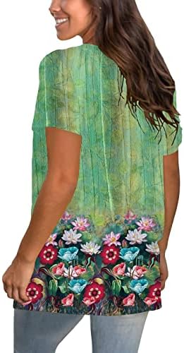 Top Tshirt za žene jesen ljeto kratki rukav 2023 Odjeća trendi Vneck pamuk grafički Brunch Tee PD PD