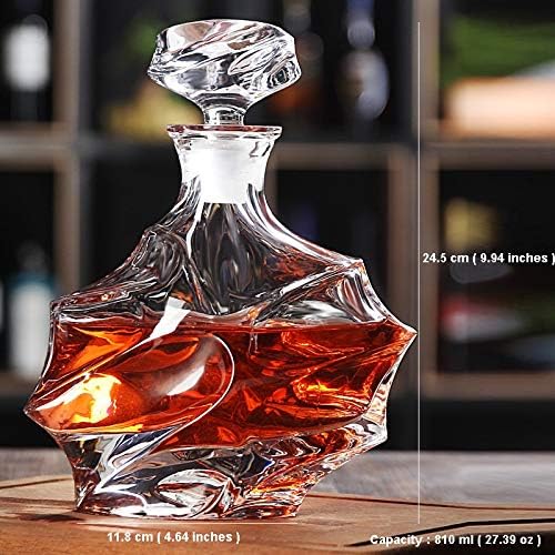Wssbk stil savijanja kristalno staklo bez olova dekanter viskija za alkohol Scotch Bourbon