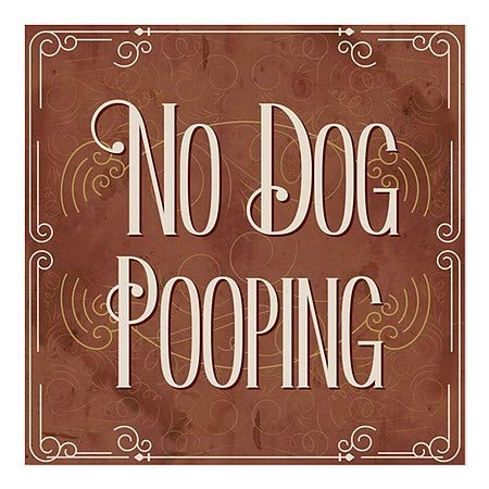 CGsignLab | Nijedan pas Pooping -Victorian Card prozor Cling | 5 X5