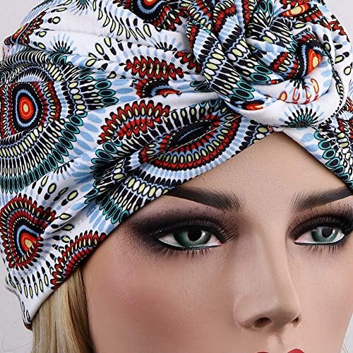 Vijiv Womens Vintage čvor Turban Beanie Hats Head World Scarf Tutorial, Predvjuta Afrika Boho Bonnet Headwrap