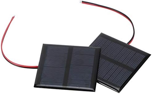 Walfront 2kom 5.5 V 0.6 W žičani solarni Panel, multifunkcionalni prijenosni mini solarni Polisilicij