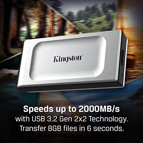 Kingston XS2000 4TB prenosivi SSD visokih performansi sa USB - C | džepnom veličinom / USB 3.2 Gen 2x2 / eksternim
