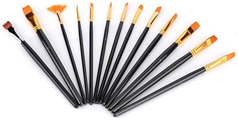 13pcs najlon za crtanje kose četkica za umjetničko slikanje alat za umjetničko akvaret akrilni ulje slikanje alata za alat crna crna