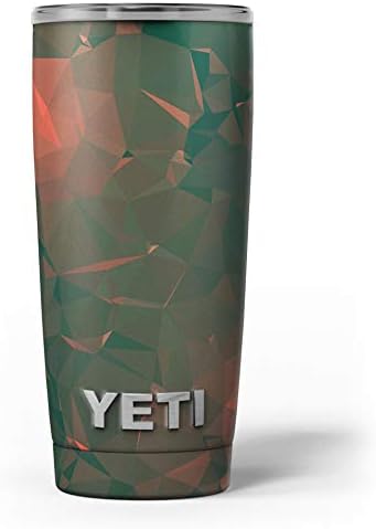 Dizajn Skinz Green Geometric V10 - Kompletni vinil Komplet vinila Kompatibilan je s Yeti Rambler
