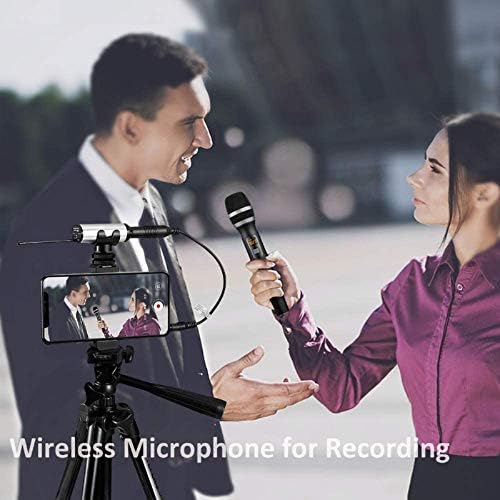 HOTEC Wireless Microphone, Metal Dual UHF Dynamic Handheld mikrofon System for Karaoke, Singing, Speech