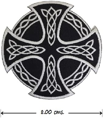 Xomise Celtic Cross Irski britanski simbol Celtic Crneot izvezen sa šivanjem željeza na zakrpe