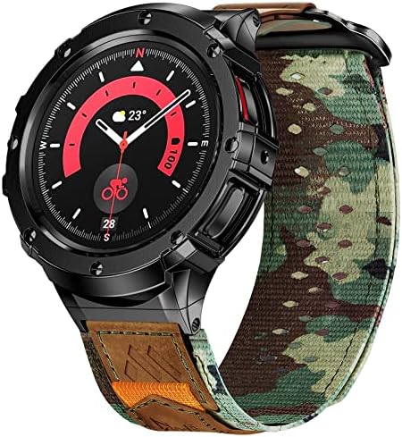 Miohhr metalna futrola sa bendovima kompatibilna sa Galaxy Watch 5 Pro Band, muškarci Čvrsti pleteni