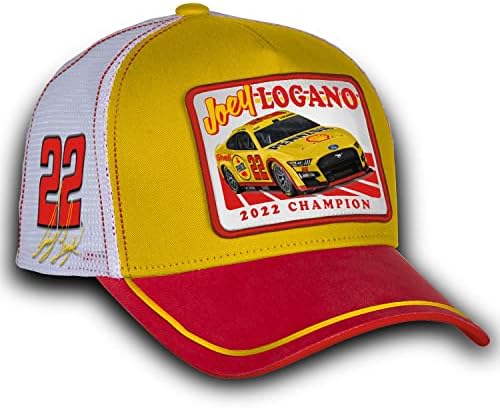 Joey Logano Team Penske žuta crvena 2022 NASCAR Cup serija šampion Car Patch Snapback podesivi šešir