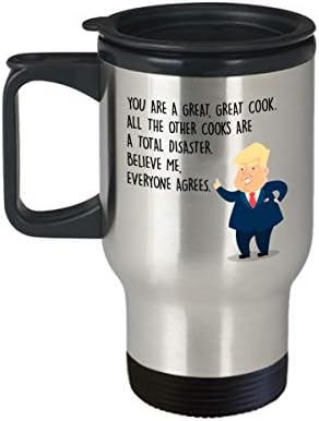 Smiješna kuharska putna krigla - predsjednik Donald Trump - Najbolje personalizirani pokloni za Chefs