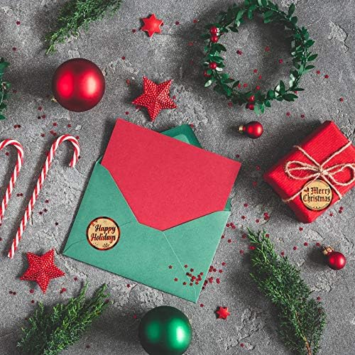 1000 komada Buffalo Plaid Božić naljepnice Sretan Božić Sretni praznici naljepnice okrugli Božić Roll naljepnica za pečate kartice predstavlja koverte, 1,5 inča, 6 dizajna