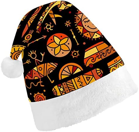 Tribal surfanje uzorak Božić šešir Santa šešir za unisex odrasle Comfort klasični Božić kapa za Božić Party