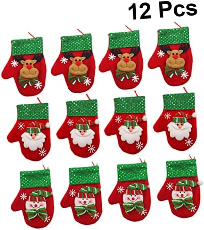UPKOCH 24 kom ukras drveća ukras poklon čarape zalihe pokloni srebrni pribor vilica viseći pribor za jelo favorizira Festival torba držač posuđa Ornament holiday Decor Funny Elk Firepalce