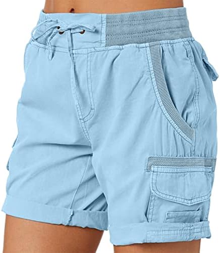 Hlače za žene plus veličine Bermuda kratke hlače na plaži za odmor stilski prozračni lounge hlače sa džepovima