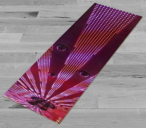 Pimp My Yoga Mat - Pink Lights-originalno umjetničko djelo 72x24 u prostirci za jogu/pilates prostirci,