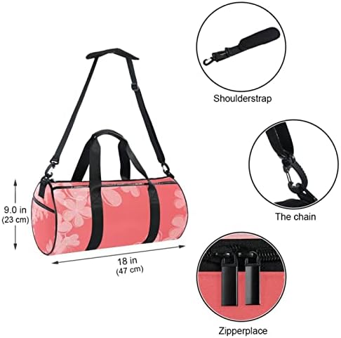 Mamacool Romantic Hand draw Cherry Blossom Pattern Duffel torba za nošenje preko ramena platnena putna