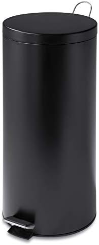 HONEY-CAN-DO TRS-02111 okrugli od nehrđajućeg čelika Korak kante za smeće, crna, 30-litara po