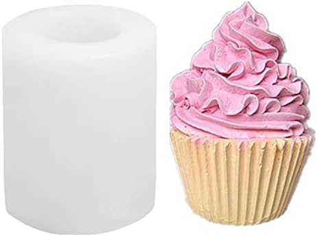 Cupcake Twirl 3D silikonski sapun i kalup za svijeće - Fleksibilni sapuni za višekratnu upotrebu i
