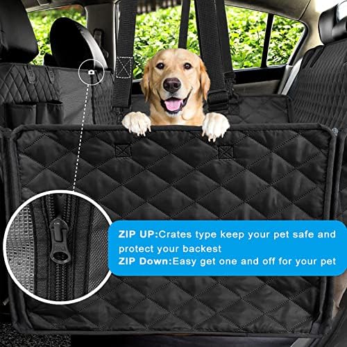 BYGD Navlaka za autosjedalicu za pse sa mrežastim prozorom, vodootporna Navlaka za pseće sjedište protiv