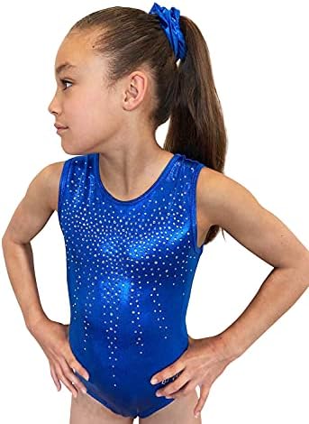 LIL'FOX gimnastički triko za djevojčice - sjajna folija SHIMMER-ples, Tumbling, gimnastički triko