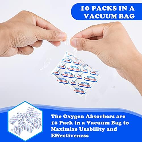 QHOWYAL 100 pakovanja apsorbera kiseonika od 300CC, apsorberi kiseonika za hranu za dugoročno skladištenje