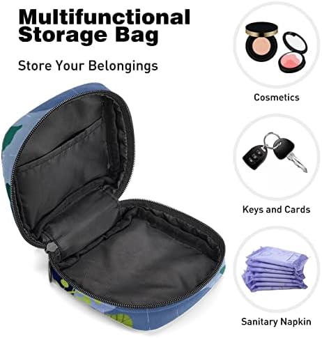 ORYUEKAN torba za odlaganje higijenskih uložaka, prenosiva menstrualna torba za žene i djevojčice torbica za menstrualne čašice, moderna Prašumska biljka palminog lista