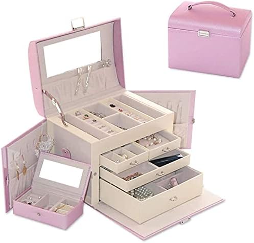 Kutija za odlaganje nakita 3 ladice Nakit Organizator Box Makeup Organizator narukvice Naušnice Kutije za odlaganje nakita Moda / Cherry Blossom puder / jedna veličina