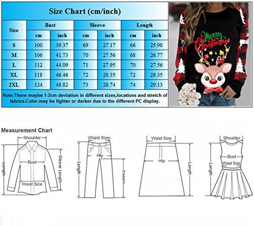 Ženska boja Block Splice Outfits Obrežene tunike Jesen Zima Topla grafička majica Streetwear Funny Elk Print Jumper