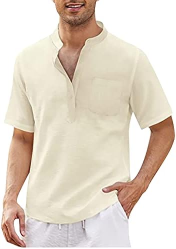 Cropped Ljetni bluze Čovječni kratki rukav puni blusni blusni bluzovi za prozračivanje Dugme Ležerne