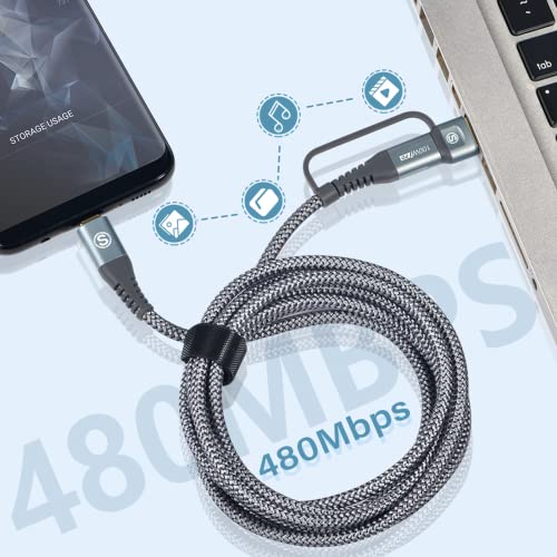 USB-C do USB-C kabela 3.3ft PD 100W MacBook iPad Pro / Air punjač 2 u 1 USB A / C do USB-C