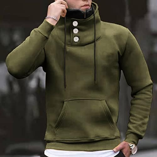 XXBR MENS zimska modna turtlenack pulover Dugme za višesloj Visoki ovratnik dres sa visokim ovratnikom