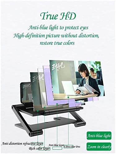 ZUASE 12 Smartphone lupa ekran sklopivi izvlačenje Lifting Ultra Hd Blu-Ray 3D projektor ekran Lupa
