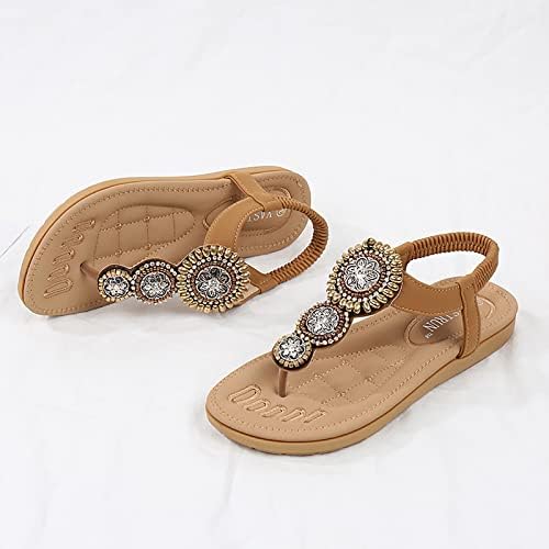 FVOWOH sandale s niskim klinom ženske elegantne ljetne t trake ženske sandale cipele ravne sandale
