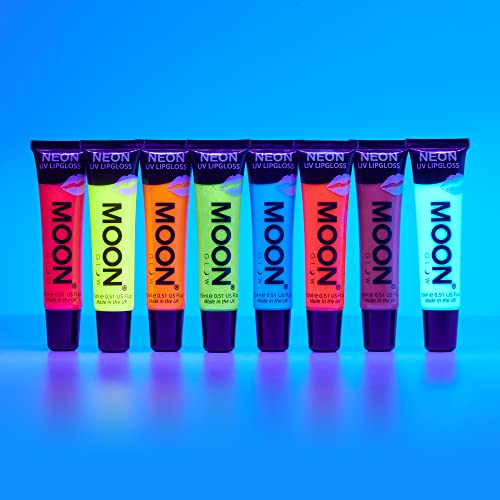 Moon Glow-Blacklight Neonski sjaj za usne – 0.5 Oz Set od 8 mirisa i sjajno svijetli pod UV/Blacklight!