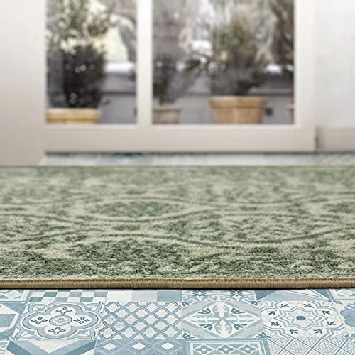 ANTEP prostirke alfombras ne-skid 2x10 gumena podlozi cvjetni geometrijski niski profil hrpa na