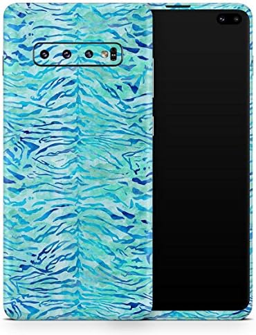 Dizajn Skinz Aqua akvarel Tiger uzorak vinil naljepnica omot poklopac kompatibilan sa Samsung Galaxy S10 Plus