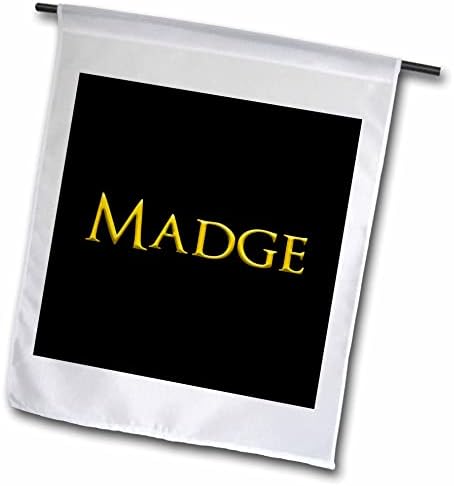 3drose Madge mainstream ime za djevojčice u SAD-u. Žuto na crnoj amajliji-zastave