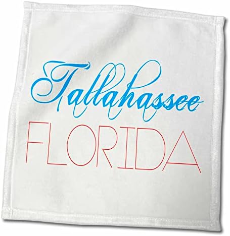 3Droza američki gradovi - Tallahassee Florida, plava, crvena na bijeloj boji - ručnici