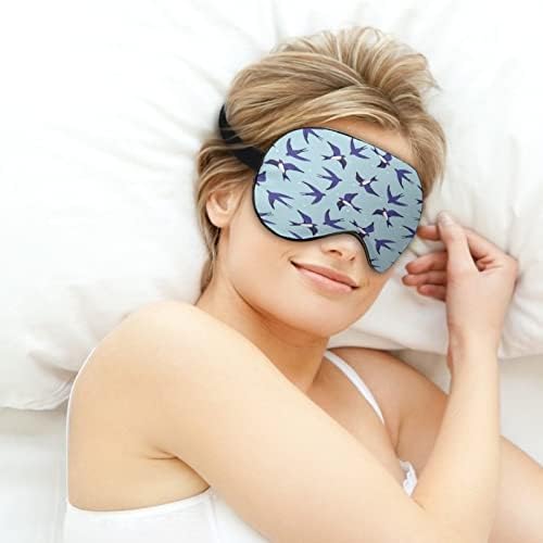 Gutati ptica uzorak za spavanje maska ​​za oči meka za oči blokira svjetla za povezivanje sa podesivim kaišem
