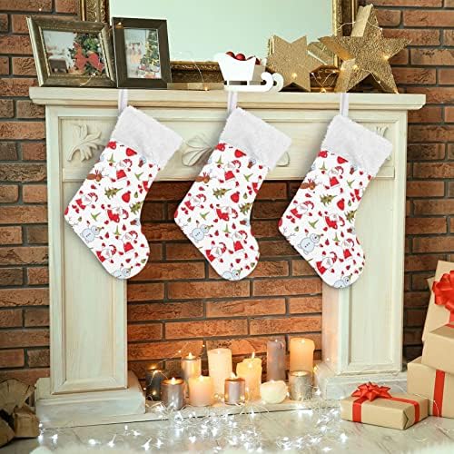 JSTEL Santa Claus Božićni viseći čarape 2 Pakovanje Veliki Xmas Holiday Viseće čarape za kamin Xmas