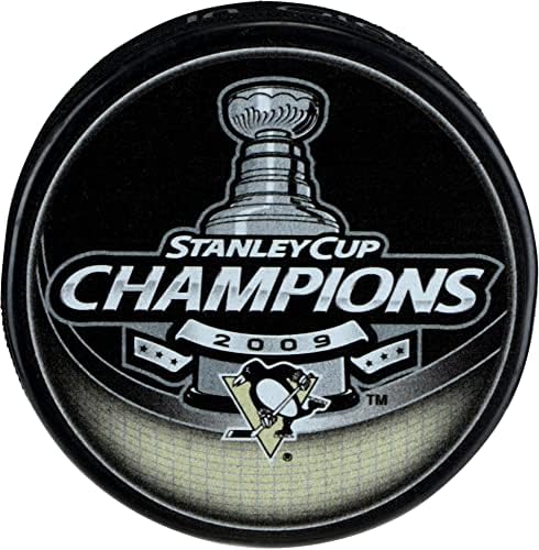 Pittsburgh Penguins Nepotpisani Šampioni Stenli Kupa 2009 Logo Hokejaški Pak-Nepotpisani Pak