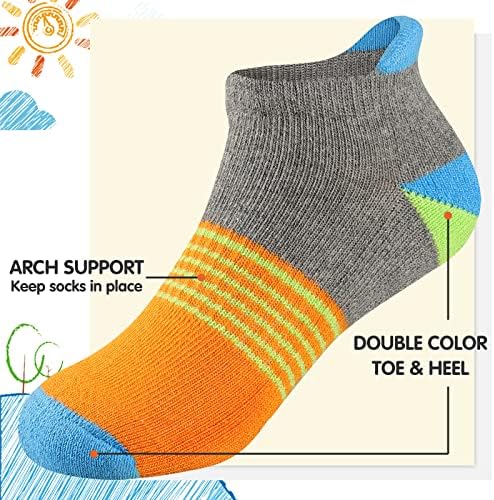 Comfoex Boys Socks Ankle Atletski čarape za djecu 4-6 6-8 8-10 godina Stare kratke pamučne polovine jastuke