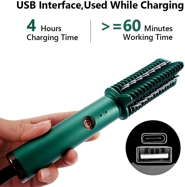 XDKLL USB punjiva kosa 3D češljač Električna kosa za kosu za kosu mokri suhu upotrebu kose ravna glačala vruće češalj