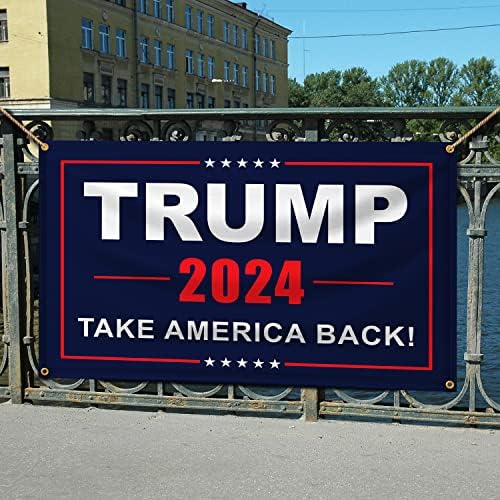 Banner Buzz čini vidljivim Trump 2024 Povratak natrag - 11 oz Ballner sa metalnim grmljama i rubovima